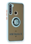 Xiaomi Redmi Note 8 Kılıf Montreal Yüzüklü Silikon Kapak - Buz Mavi