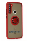 Xiaomi Redmi Note 8 Kılıf Montreal Yüzüklü Silikon Kapak - Kırmızı