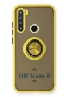 Xiaomi Redmi Note 8 Kılıf Montreal Yüzüklü Silikon Kapak - Sarı
