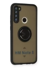 Xiaomi Redmi Note 8 Kılıf Montreal Yüzüklü Silikon Kapak - Siyah