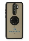 Xiaomi Redmi Note 8 Pro Kılıf Montreal Yüzüklü Silikon Kapak - Siyah