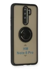 Xiaomi Redmi Note 8 Pro Kılıf Montreal Yüzüklü Silikon Kapak - Siyah