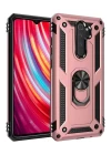 Xiaomi Redmi Note 8 Pro Kılıf Sofya Yüzüklü Silikon Kapak - Rose