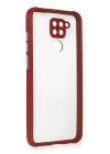 Xiaomi Redmi Note 9 Kılıf Miami Şeffaf Silikon - Fuşya