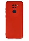Xiaomi Redmi Note 9 Kılıf Nano içi Kadife Silikon - Kırmızı