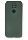 Xiaomi Redmi Note 9 Kılıf Nano içi Kadife Silikon - Koyu Yeşil