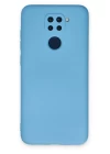 Xiaomi Redmi Note 9 Kılıf Nano içi Kadife Silikon - Mavi