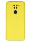 Xiaomi Redmi Note 9 Kılıf Nano içi Kadife Silikon - Sarı