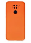 Xiaomi Redmi Note 9 Kılıf Nano içi Kadife Silikon - Turuncu