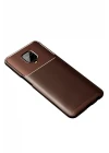 Xiaomi Redmi Note 9 Pro Kılıf Auto Focus Karbon Kapak - Kahverengi