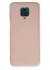 Xiaomi Redmi Note 9 Pro Kılıf Nano içi Kadife Silikon - Pudra