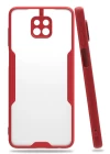 Xiaomi Redmi Note 9S Kılıf Platin Silikon - Kırmızı