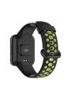 Xiaomi Redmi Watch 2 Spor Delikli Kordon - Siyah-Yeşil