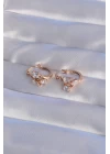 XUPİNG Rose Renk Zirkon Taşlı Halka Küpe - TJ-BKP9358