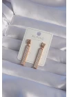 XUPİNG Rose Renk Zirkon Taşlı Su Yolu Küpe - TJ-BKP9353