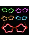 Yıldız Glow Gözlük - Yıldız Şekilli Glow Stick Gözlüğü - Glow Partisi Gözlük 12 Adet
