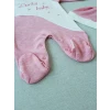 0-3 3-6 Ay Lucky Baby Nakışlı Es Çizgi Boy Şapkalı Kız Bebek Tulumu Pembe