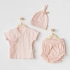 3lü Basic Bebe Takım Salmon