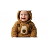 6/24 Ay Peluş Kumaş Çift Fermuarlı Bebek Tulumu
