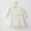 Baby Bow Bliss Elbise Ekru