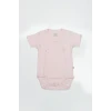 Bistyle Organik Natural Basic Style Kruvaze Yarım Kol Body Bs17101 Pembe