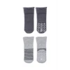Çemberli Kaymaz Havlu Soket Çorap 2li  Gri-antrasit