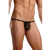 Fantazi Siyah Dantelli Erkek Iç Çamaşırı String Tanga