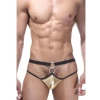 Fantezi Altın Önü Halkalı Seksi Erkek String-tanga