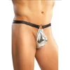 Fantezi Gümüş Seksi Halkalı Erkek String-tanga