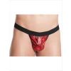 Fantezi Kırmızı Lame Seksi Erkek String - Tanga