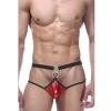Fantezi Kırmızı Önü Halkalı Seksi Erkek String-tanga