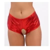 Fantezi Kırmızı Özel Bölgeleri Açık Parlak Külot