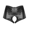 Fantezi Siyah Özel Bölgeleri Açık Parlak Külot
