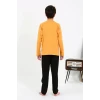 Giyim Erkek Çocuk Uzun Kol Penye Pijama Takım Sarı