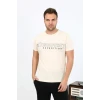 Giyim Erkek Kısa Kol Penye Pijama Takımı Krem