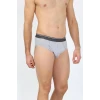 Giyim Erkek Pamuk 3lü Siyah Beyaz Gri Likralı Slip