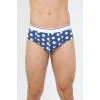 Giyim Erkek Pamuk Desenli Likralı Slip Lacivert