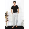 Giyim Erkek Pamuk Gri Tek Alt Pijama