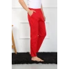 Giyim Erkek Pamuk Kırmızı Tek Alt Pijama