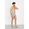 Giyim Erkek Pamuk Likralı Boxer Gri