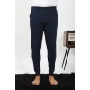 Giyim Erkek Pamuk Tek Alt Pijama Lacivert