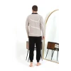 Giyim Erkek Polo Yaka Uzun Kol Penye Pijama Takımı Krem