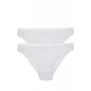 Giyim Kadın Beyaz Desenli 2li Slip