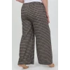 Giyim Kadın Büyük Beden Bürümcük Pantolon  Kahve