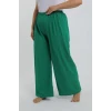 Giyim Kadın Büyük Beden Yeşil Rahat Kesim Baggy Tek Alt