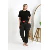 Giyim Kadın Pamuklu Büyük Beden Alt Pijama Antrasit