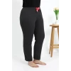 Giyim Kadın Pamuklu Büyük Beden Alt Pijama Antrasit