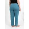 Giyim Kadın Pamuklu Büyük Beden Alt Pijama Petrol
