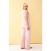 Giyim Kadın Pembe Büyük Beden Penye Alt Üst Takım