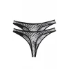 Giyim Kadın Siyah Beyaz Desenli 2li Tanga Slip